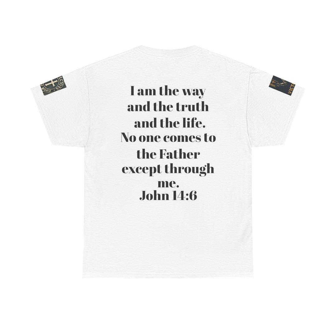 Protectors of the Word Premium Christian T-Shirt — 'Victory' Knight Design with John 14:6 Scripture