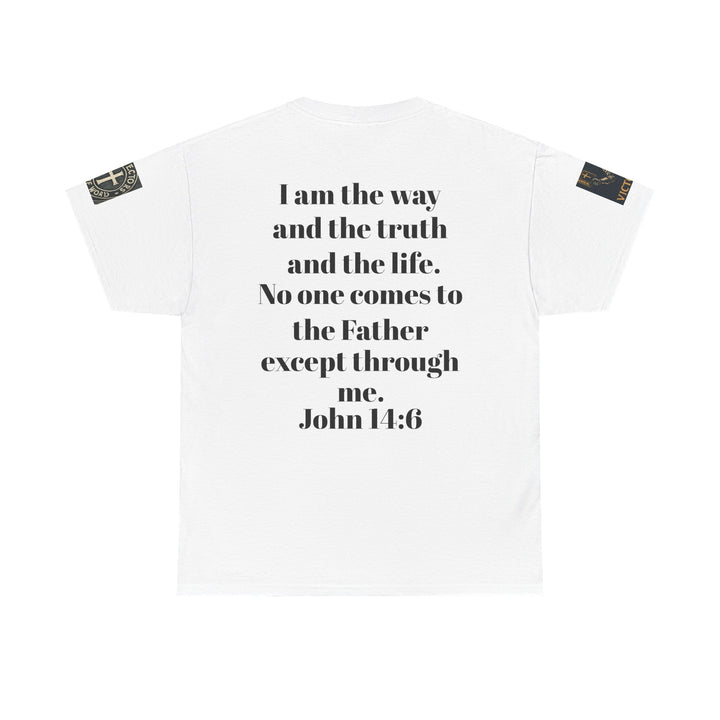 Protectors of the Word Premium Christian T-Shirt — 'Victory' Knight Design with John 14:6 Scripture