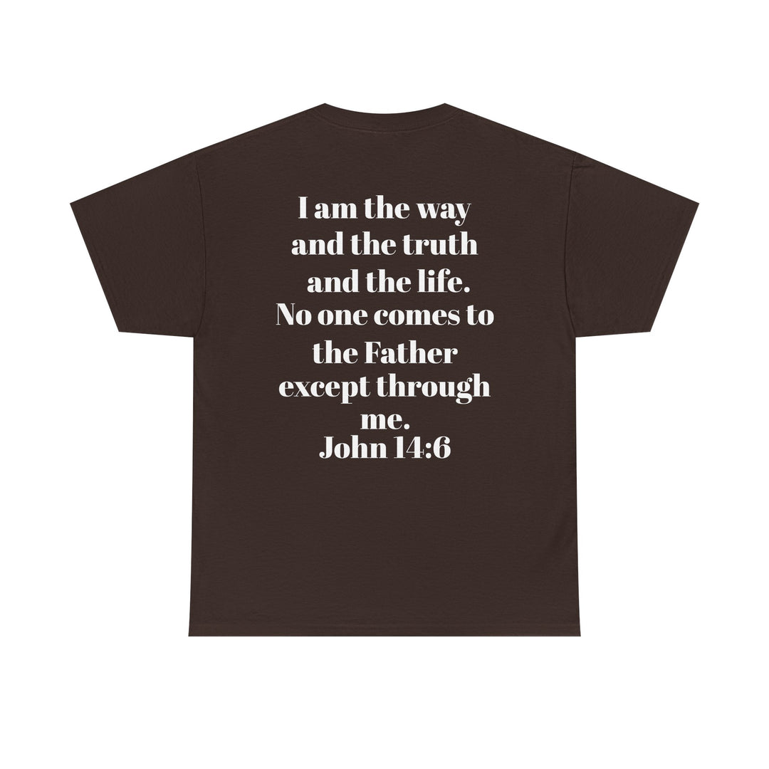 Protectors of the Word Christian T-Shirt No Sleeve Design — 'Victory' Knight Design with John 14:6 Scripture