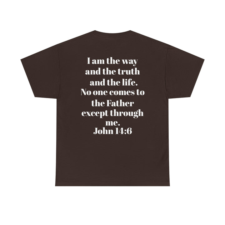Protectors of the Word Christian T-Shirt No Sleeve Design — 'Victory' Knight Design with John 14:6 Scripture