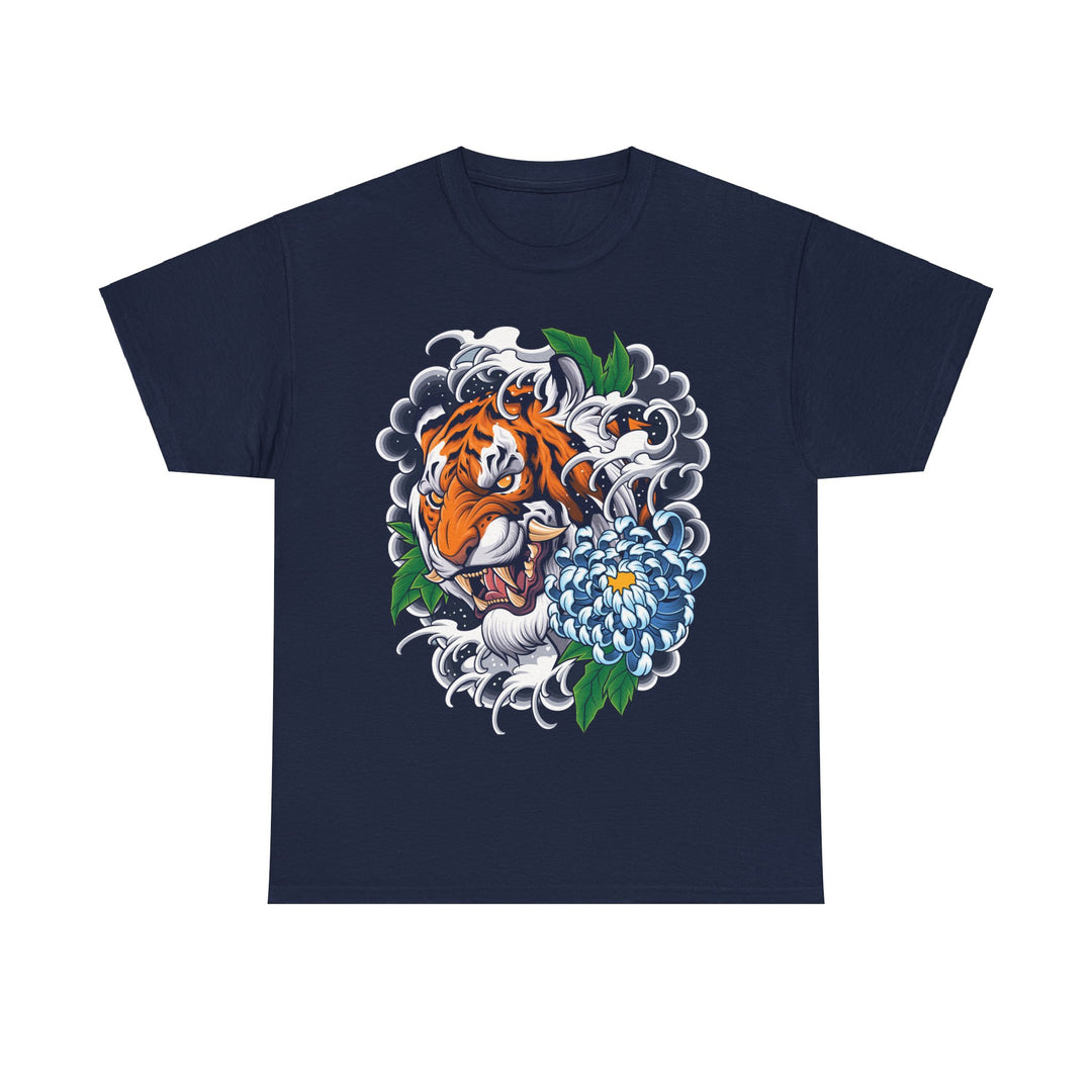 Japanese Style Tiger Unisex Heavy Cotton Tee