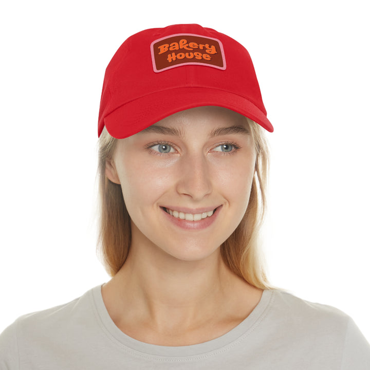 Bakery House Dad Hat with Leather Patch (Rectangle)