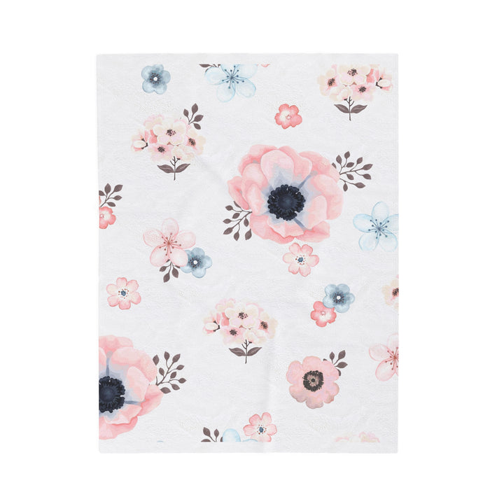 Small Flowers Velveteen Plush Blanket