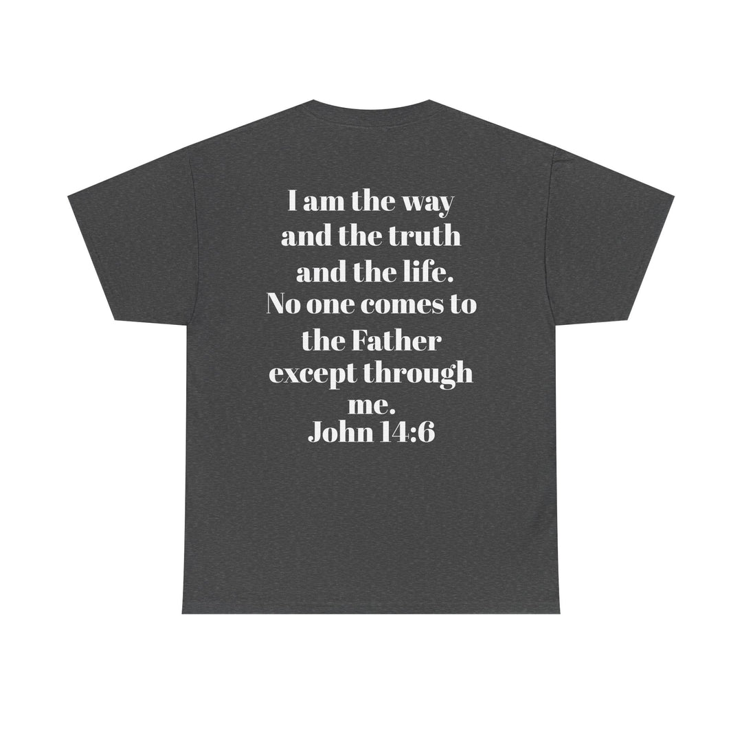 Protectors of the Word Christian T-Shirt No Sleeve Design — 'Victory' Knight Design with John 14:6 Scripture