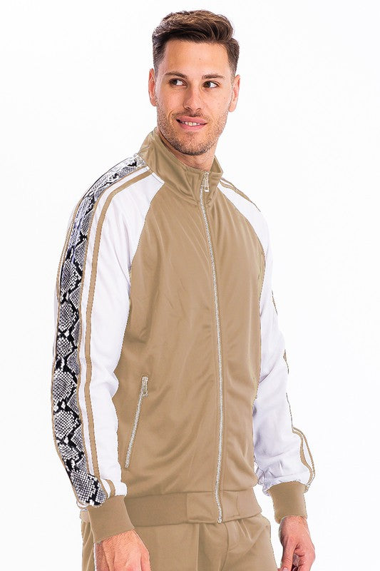 Snake Side Print Track Jacket