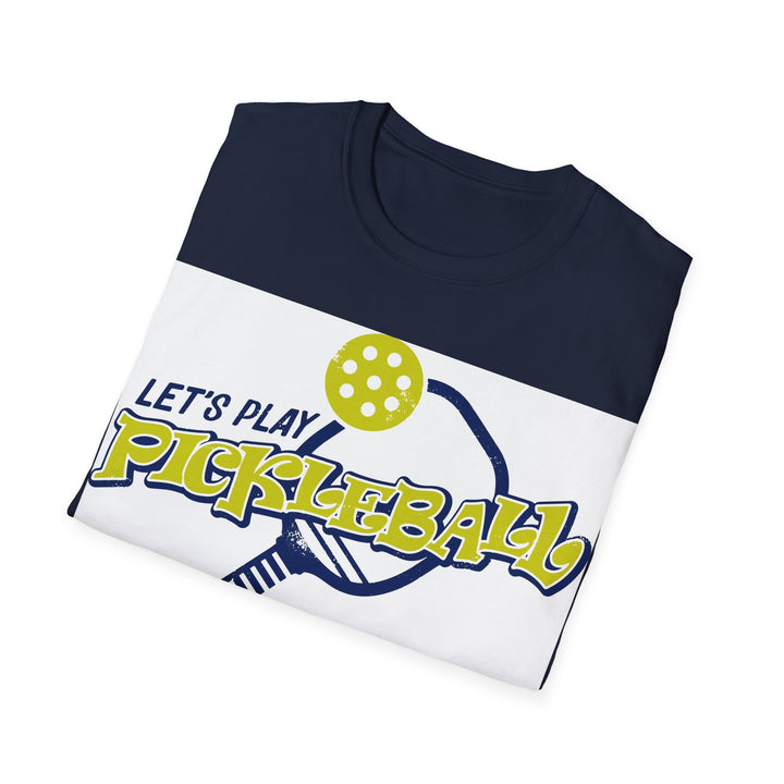 Let's Play PickleBall Unisex Softstyle T-Shirt