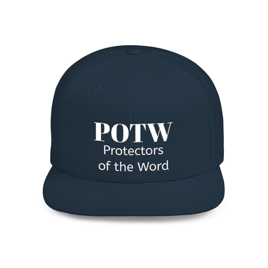 Snapback Hat — POTW 'Protectors of the Word' Logo Flat Bill Cap