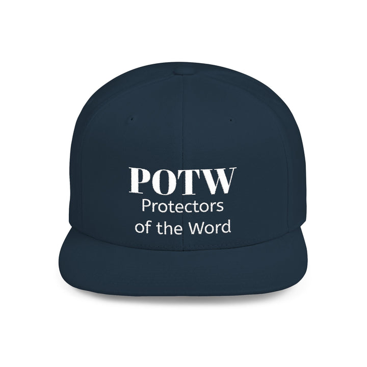 Snapback Hat — POTW 'Protectors of the Word' Logo Flat Bill Cap