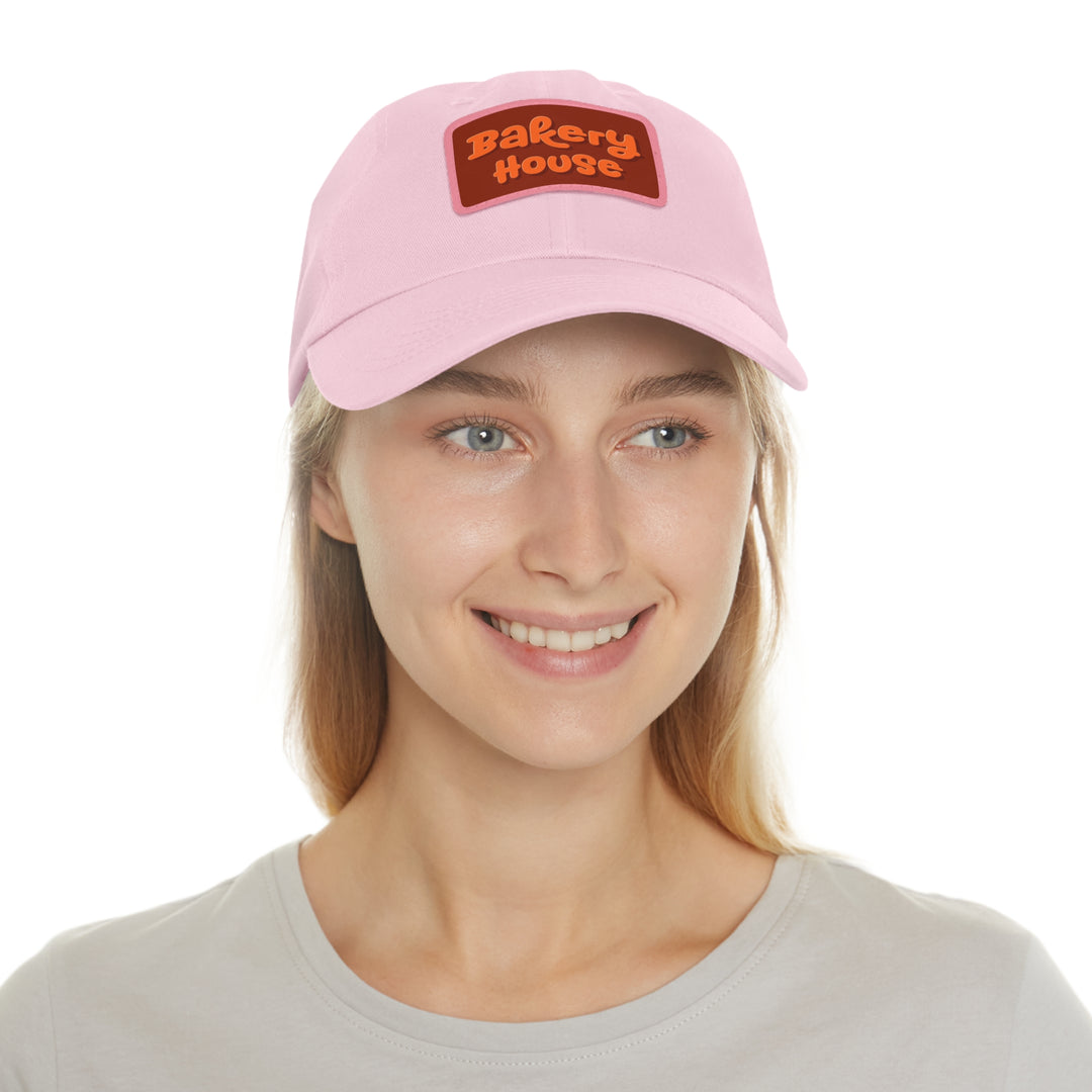 Bakery House Dad Hat with Leather Patch (Rectangle)