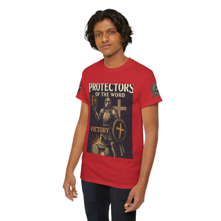 Protectors of the Word Premium Christian T-Shirt — 'Victory' Knight Design with John 14:6 Scripture