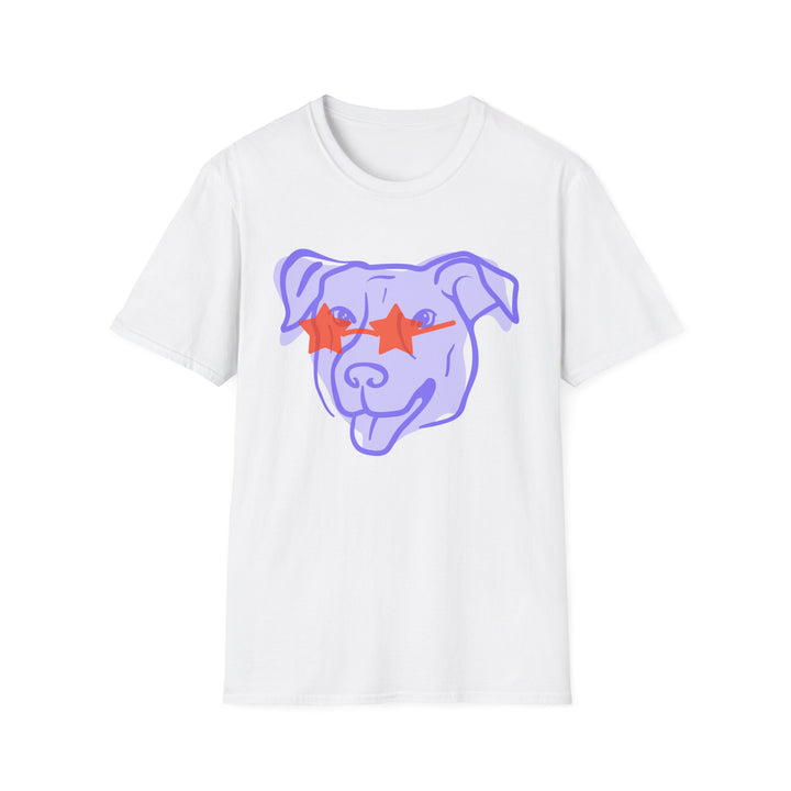 Puppy With Star Glasses Unisex Softstyle T-Shirt