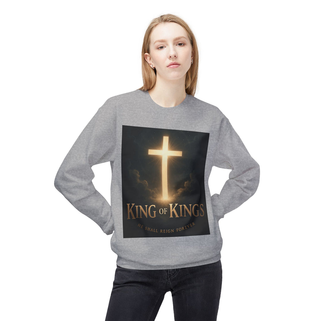 Christian Crewneck Sweatshirt - "King of Kings / Lord of Lords" Religious Pullover