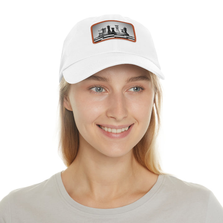 Chess Dad Hat with Leather Patch (Rectangle)