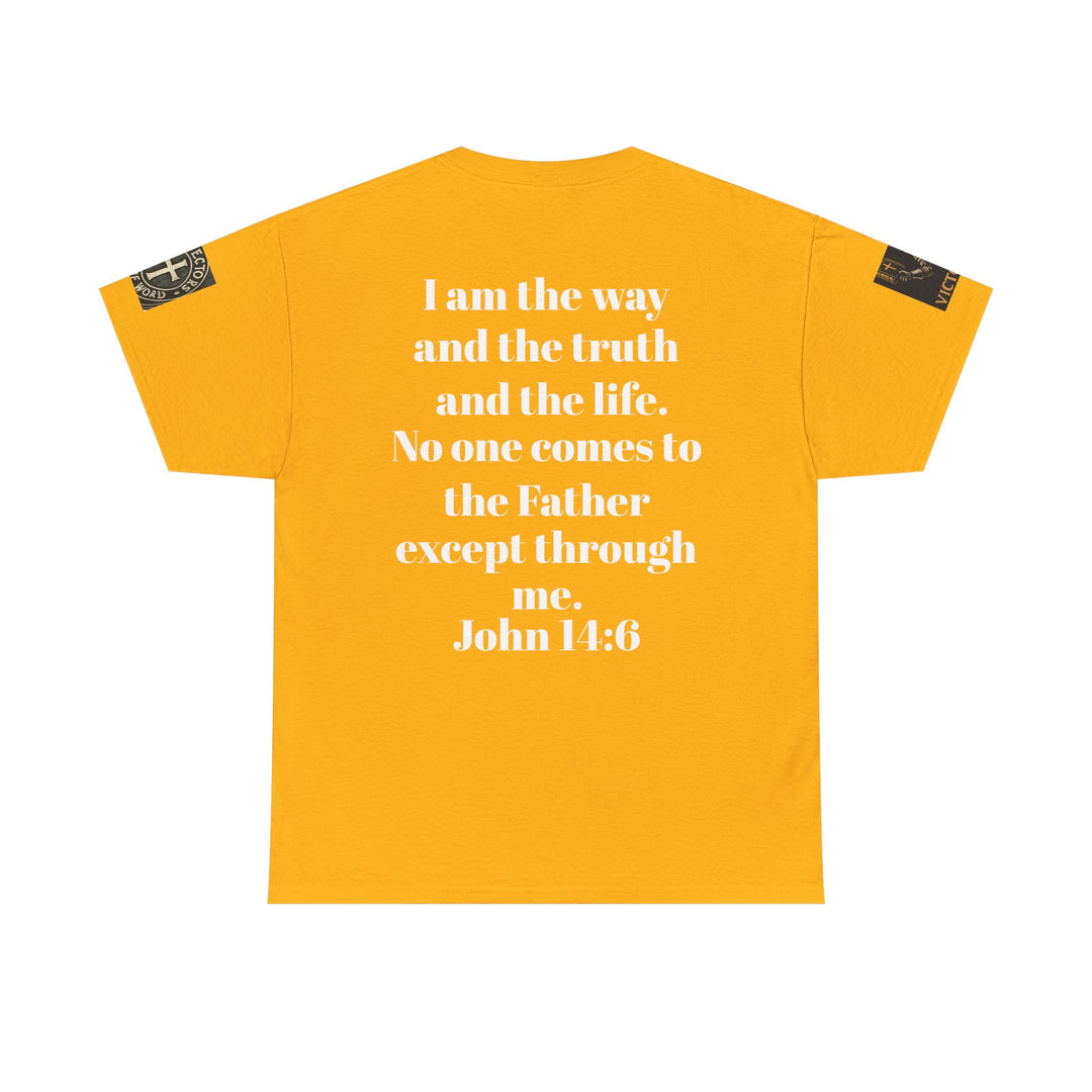 Protectors of the Word Premium Christian T-Shirt — 'Victory' Knight Design with John 14:6 Scripture