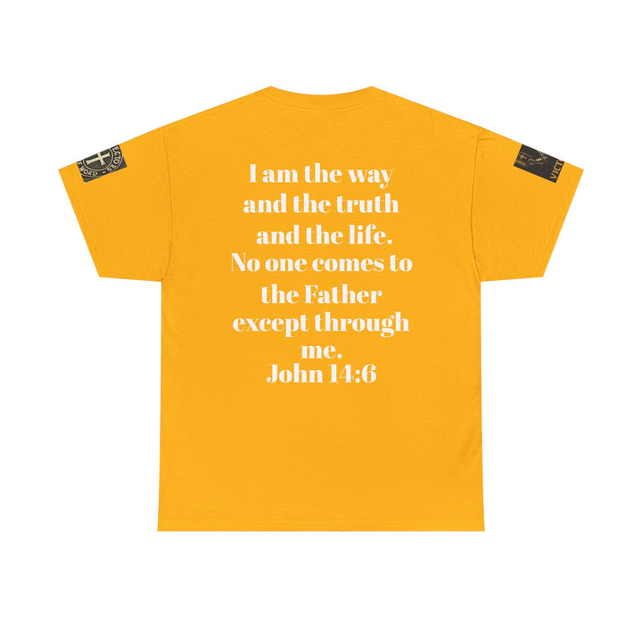 Protectors of the Word Premium Christian T-Shirt — 'Victory' Knight Design with John 14:6 Scripture