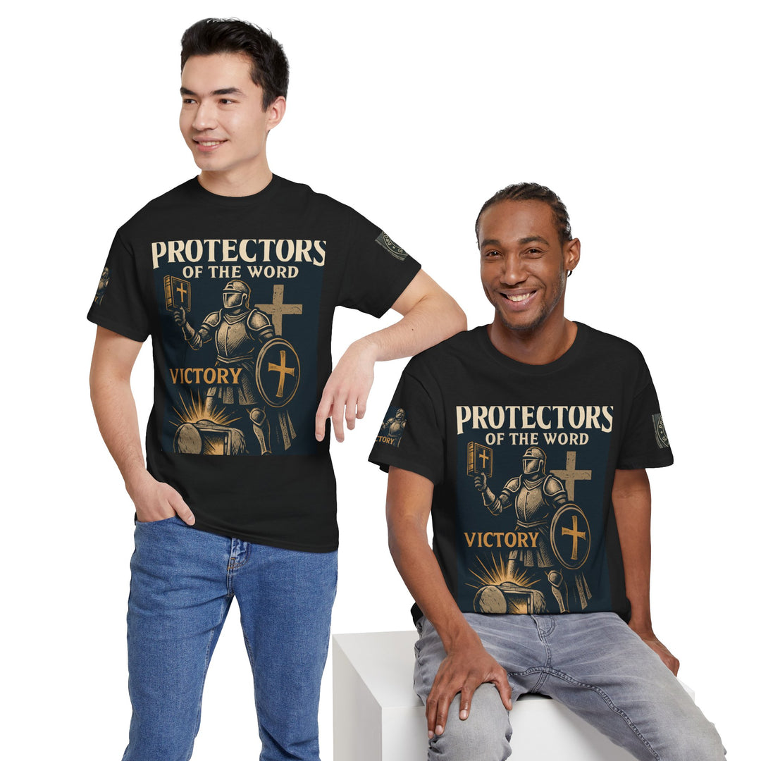 Protectors of the Word Premium Christian T-Shirt — 'Victory' Knight Design with John 14:6 Scripture