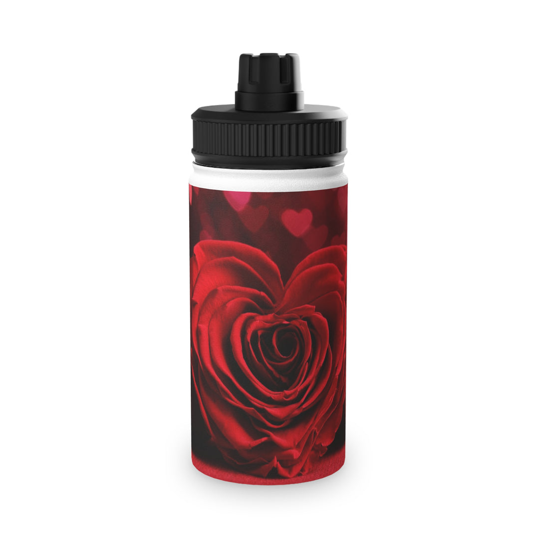 Roses Stainless Steel Water Bottle, Sports Lid