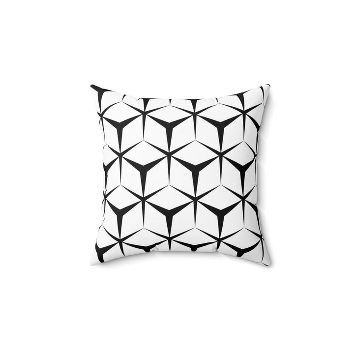 Abstract Hexagon Spun Polyester Square Pillow