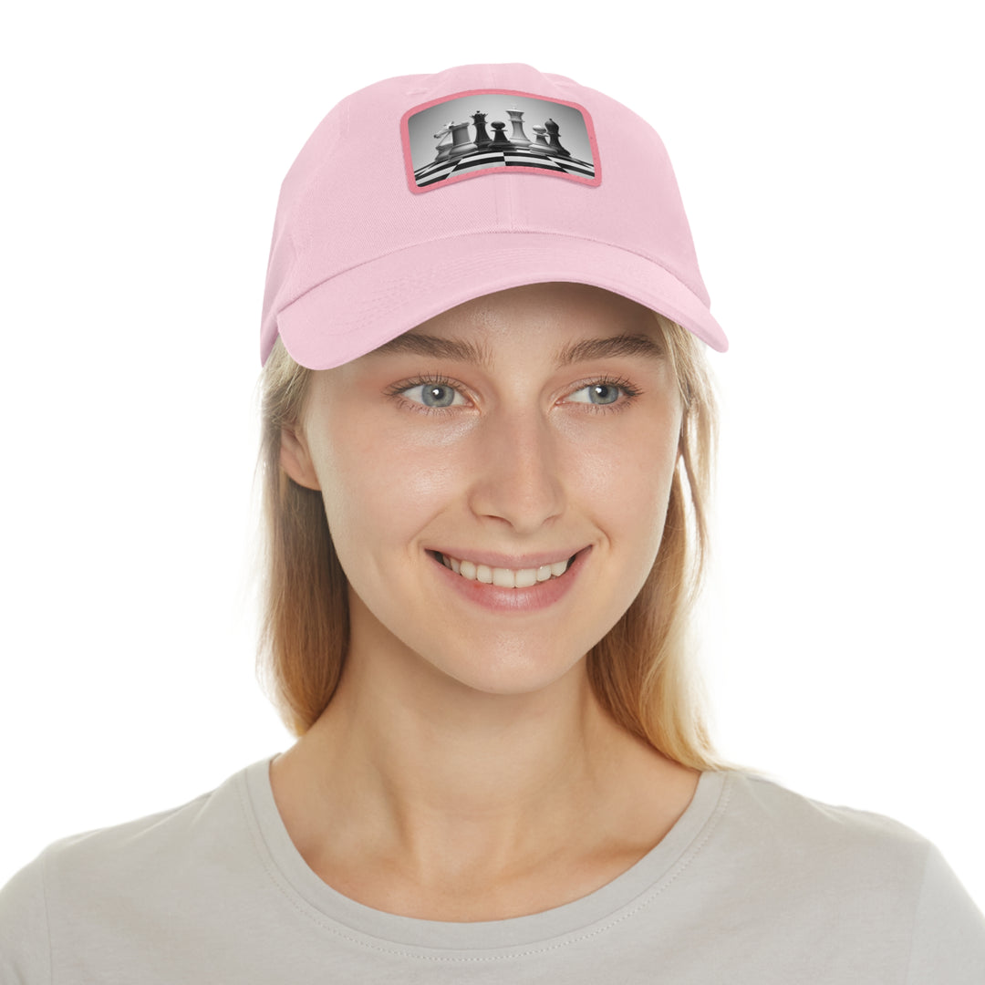 Chess Dad Hat with Leather Patch (Rectangle)