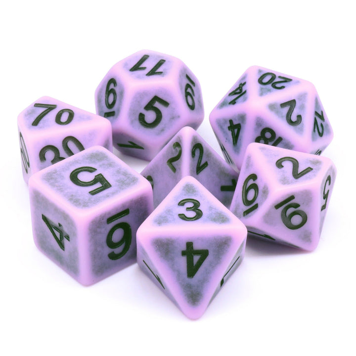 Swamp Fog Ancient 7-Dice Set Role Playing Dungeons and Dragons Dice (Purple)