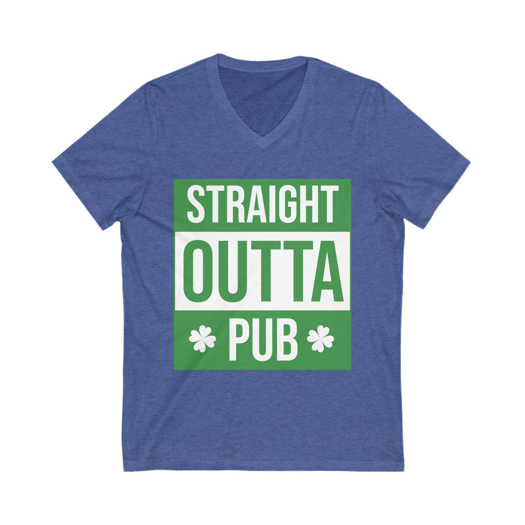 Straight Outta Pub Unisex Jersey Short Sleeve V-Neck Tee