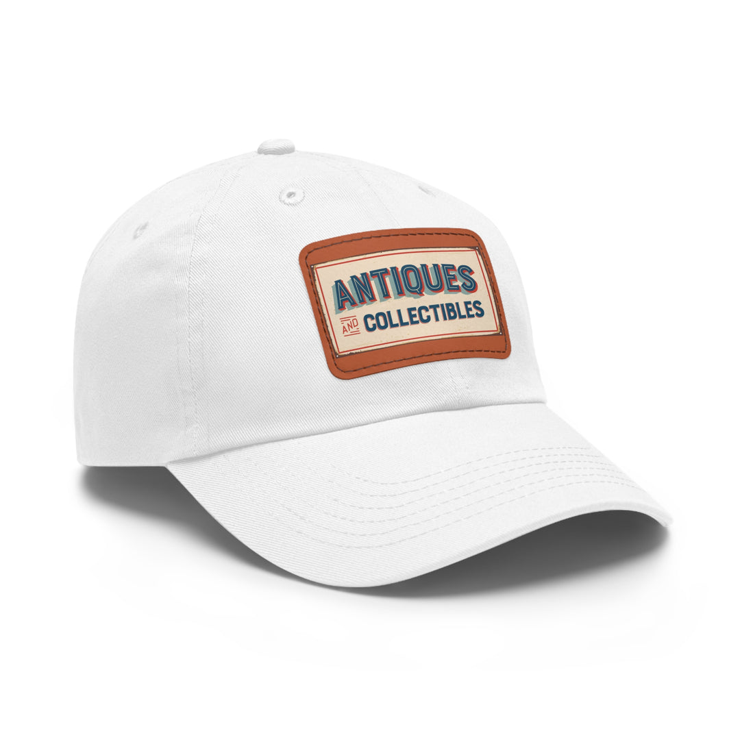Antiques and Collectibles Dad Hat with Leather Patch (Rectangle)