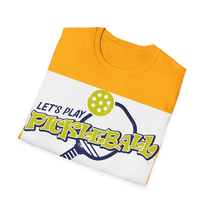 Let's Play PickleBall Unisex Softstyle T-Shirt