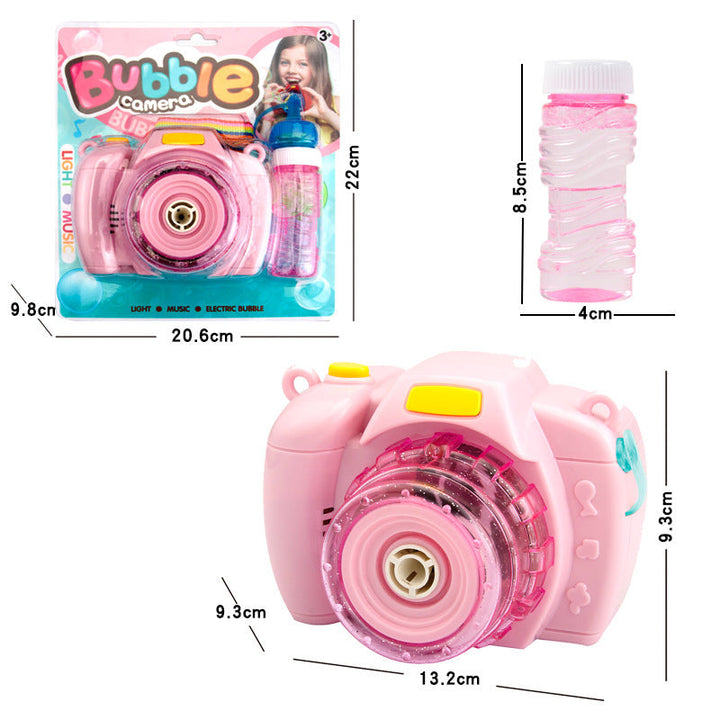 Camera Bubble Machine – Automatic Bubble Blower Toy with Lights and Music