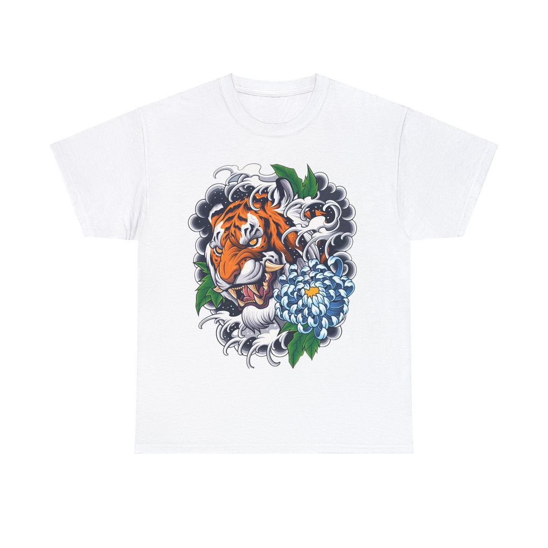 Japanese Style Tiger Unisex Heavy Cotton Tee