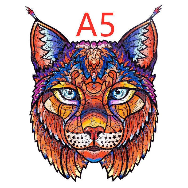 Colorful stylized animal head design with 'A5' text on a white background.