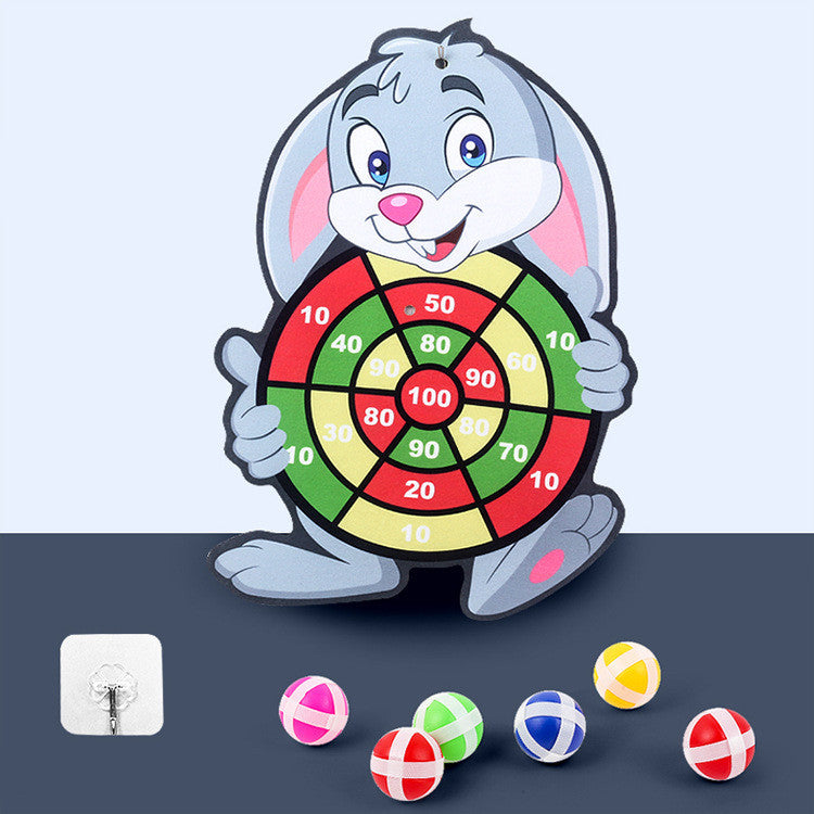 Children’s Sticky Ball Dart Board Fun Cartoon-Themed Game Set
