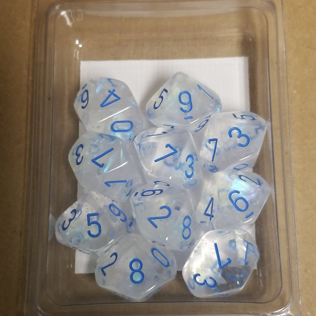 Borealis Icicle /light blue 7-Dice / 16mm / 12mm / 30mm Luminary