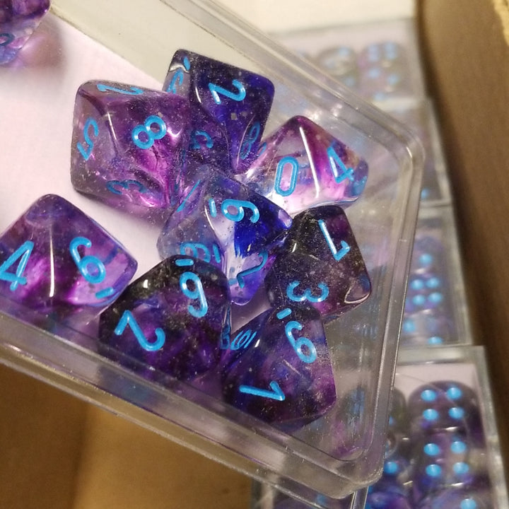 Nebula Nocturnal/blue Luminary 7-Dice/16mm/12mm/30mm/Ten10's
