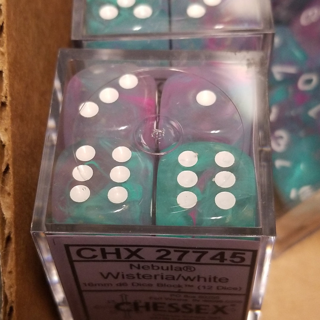 Nebula Wisteria Blue/Purple Luminary 7-Dice/16mm/12mm/30mm/Ten10's
