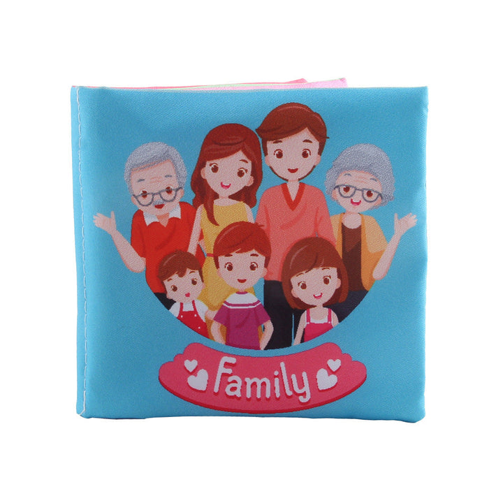 Blue pouch with family illustration and 'Family' text on a white background.