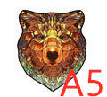 Colorful bear emblem with A5 text.