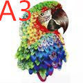 Colorful parrot perched on a branch with flowers.