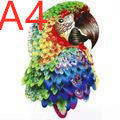 Colorful parrot perched on a branch with flowers.