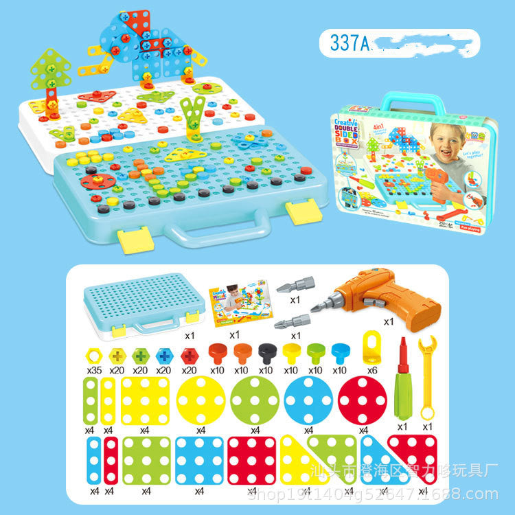 Kids Drill Puzzle Building Kit – Educational Construction Toy Set