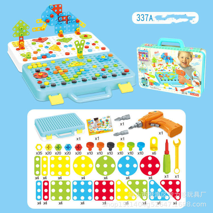 Kids Drill Puzzle Building Kit – Educational Construction Toy Set