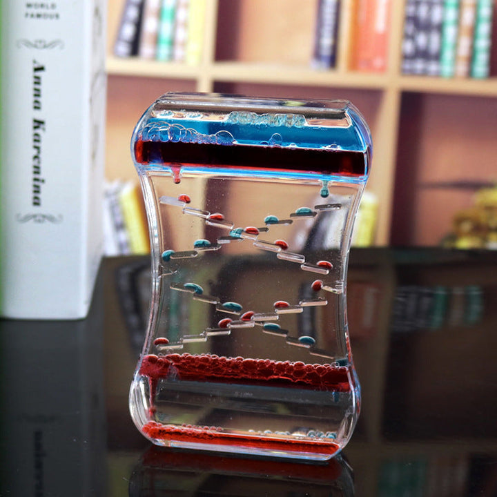 Creative Quicksand Liquid Hourglass Modern Desk and Home Décor Ornament Closeup
