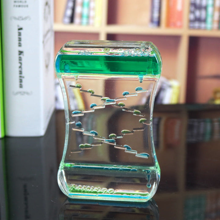 Creative Quicksand Liquid Hourglass Modern Desk and Home Décor Ornament Green
