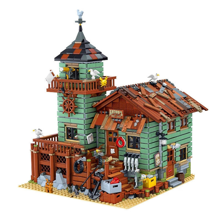 Captain's Wharf Building Block Set – Creative Fishing House Series Toy