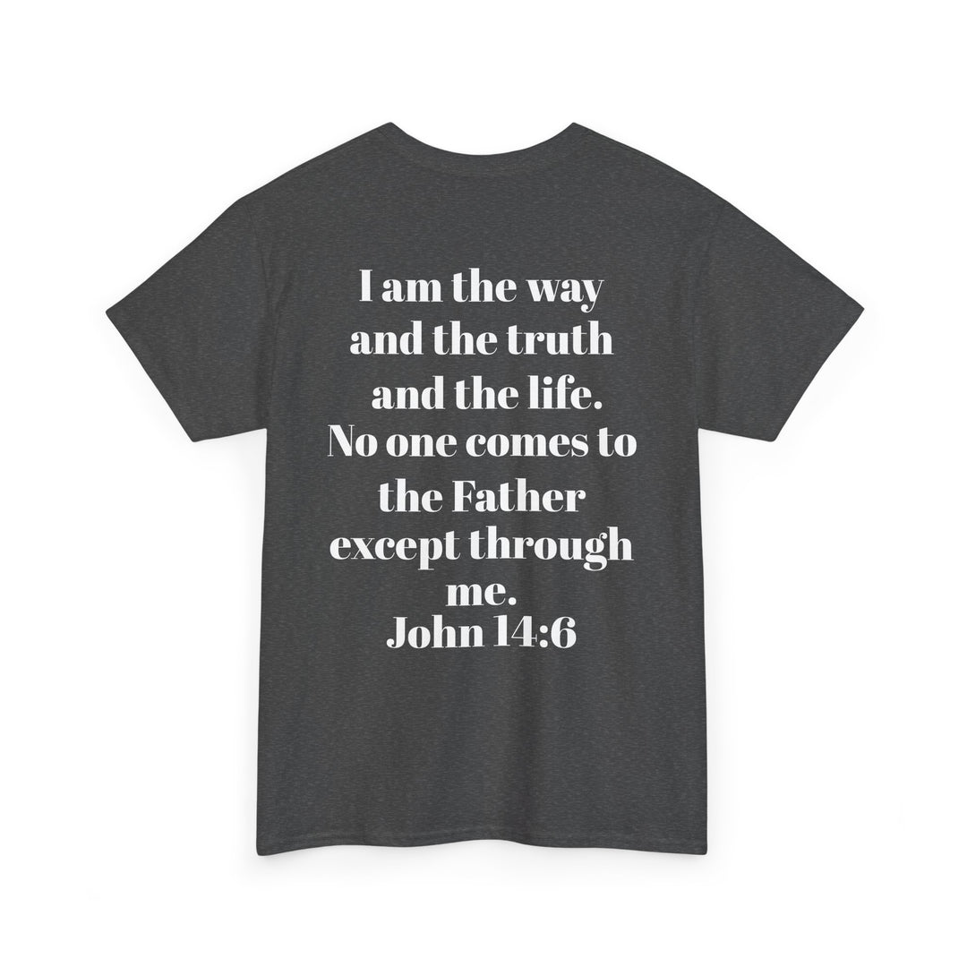 Protectors of the Word Christian T-Shirt No Sleeve Design — 'Victory' Knight Design with John 14:6 Scripture