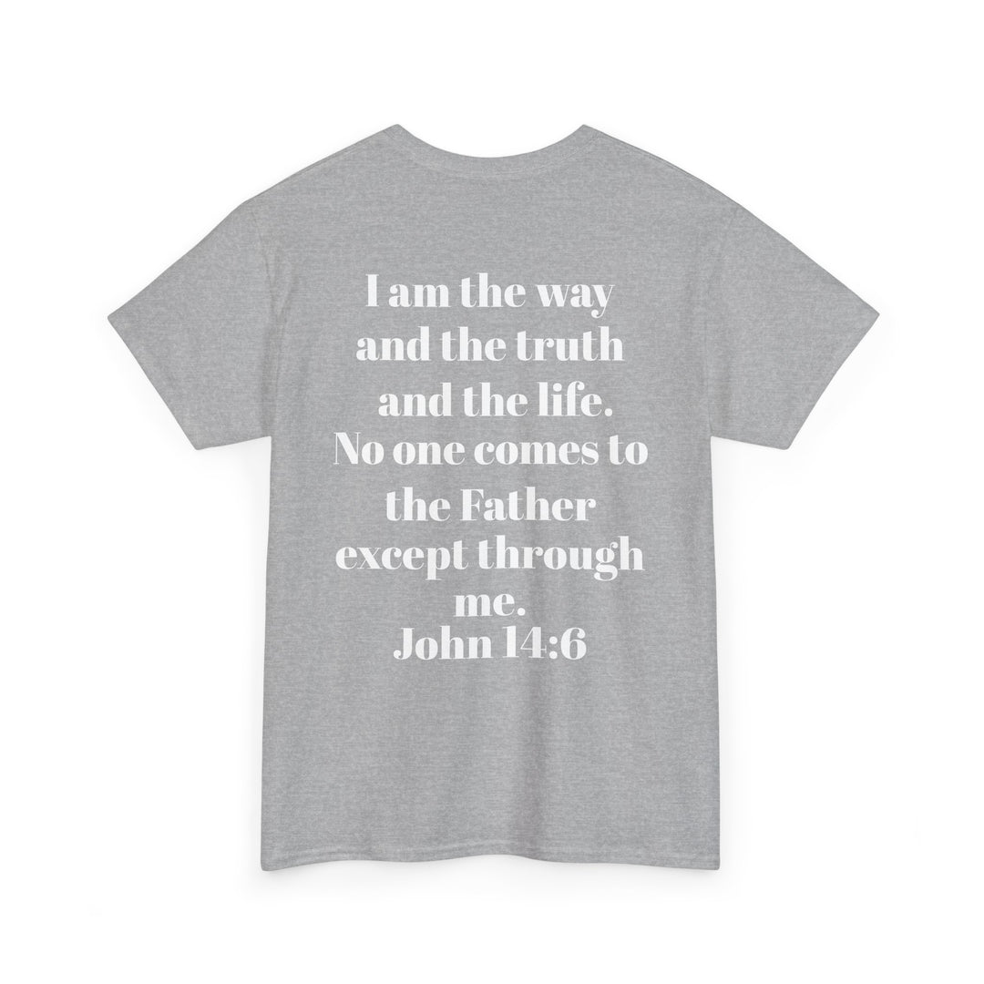 Protectors of the Word Christian T-Shirt No Sleeve Design — 'Victory' Knight Design with John 14:6 Scripture