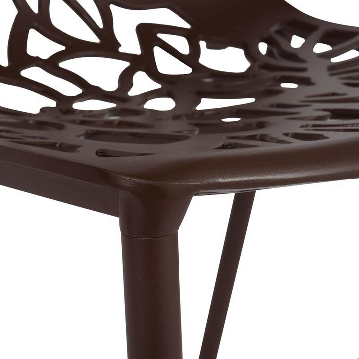 LeisureMod Modern Devon Aluminum Chair Brown Zoomed.