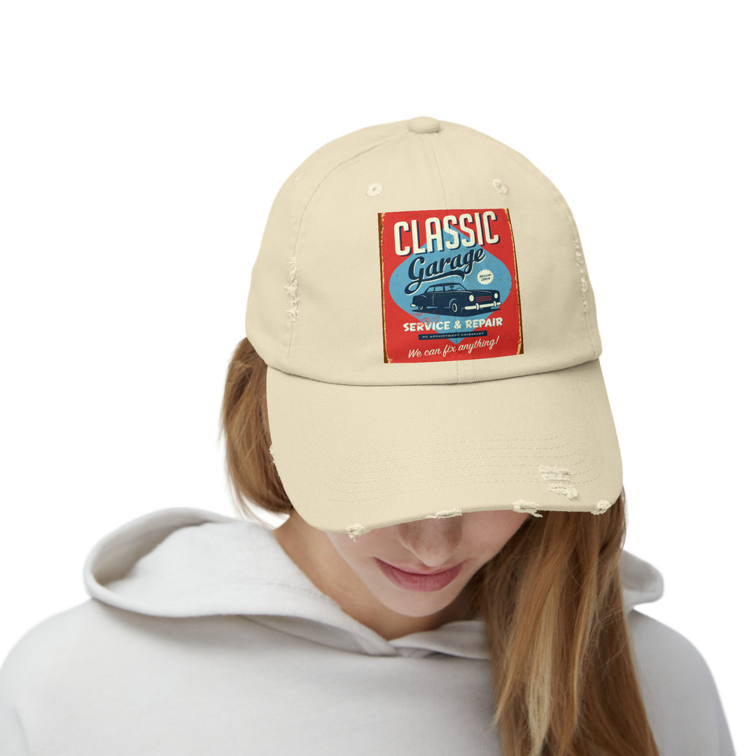 Classic Garage Unisex Distressed Cap