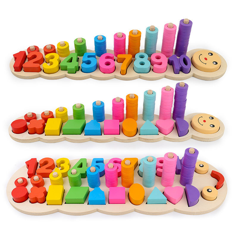 Wooden Logarithmic Board – Early Learning Math and Color Recognition Toy