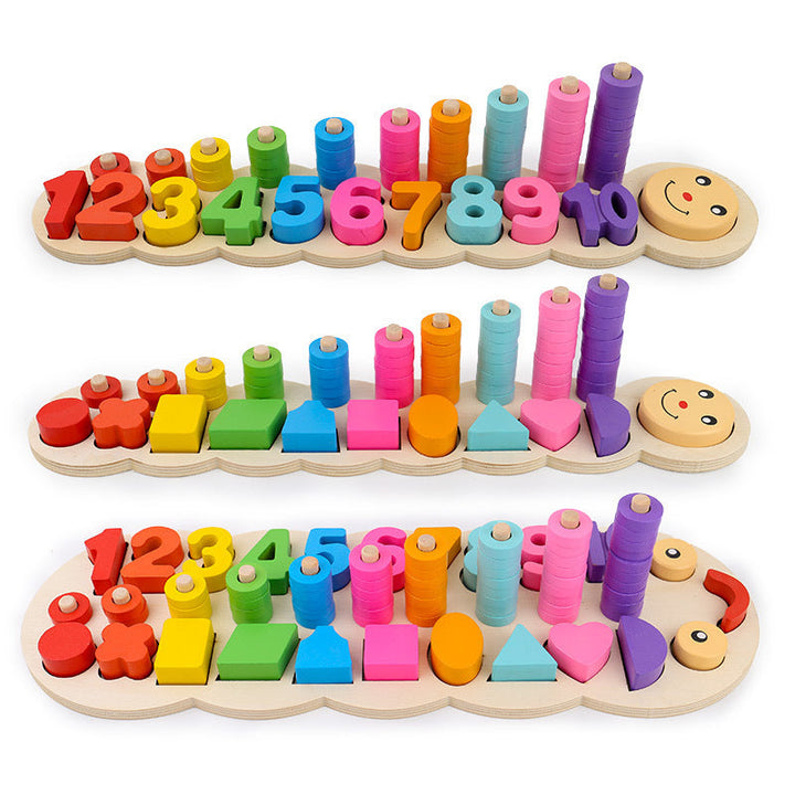 Wooden Logarithmic Board – Early Learning Math and Color Recognition Toy