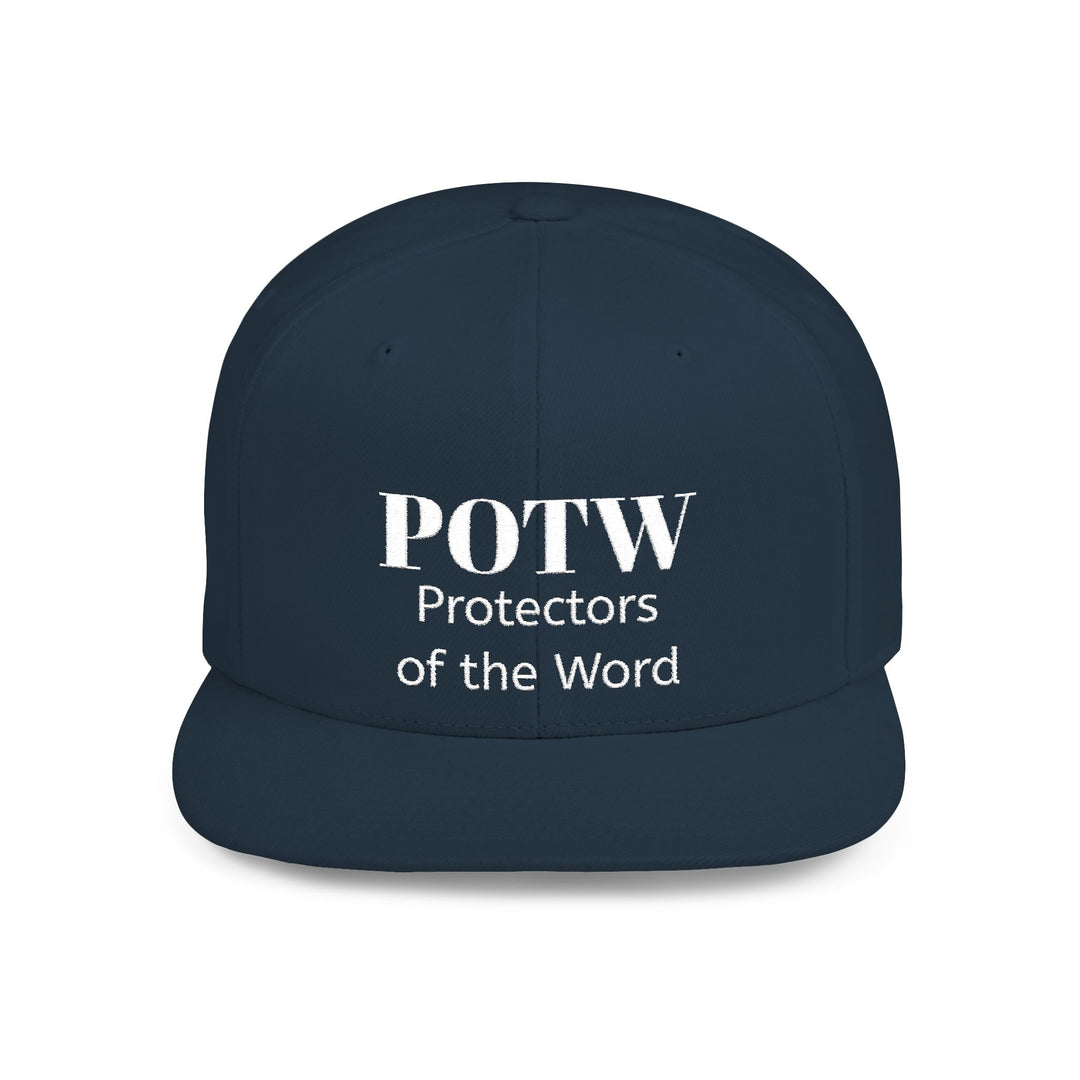 Snapback Hat — POTW 'Protectors of the Word' Logo Flat Bill Cap
